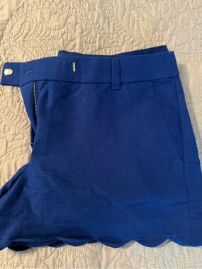 J. Crew Royal Blue Scallop Hem Shorts